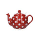 London Pottery Farmhouse 4 Cup Teapot Red With White Spots