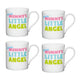 Set of 4 KitchenCraft Set of China Little Angel Mini Mugs