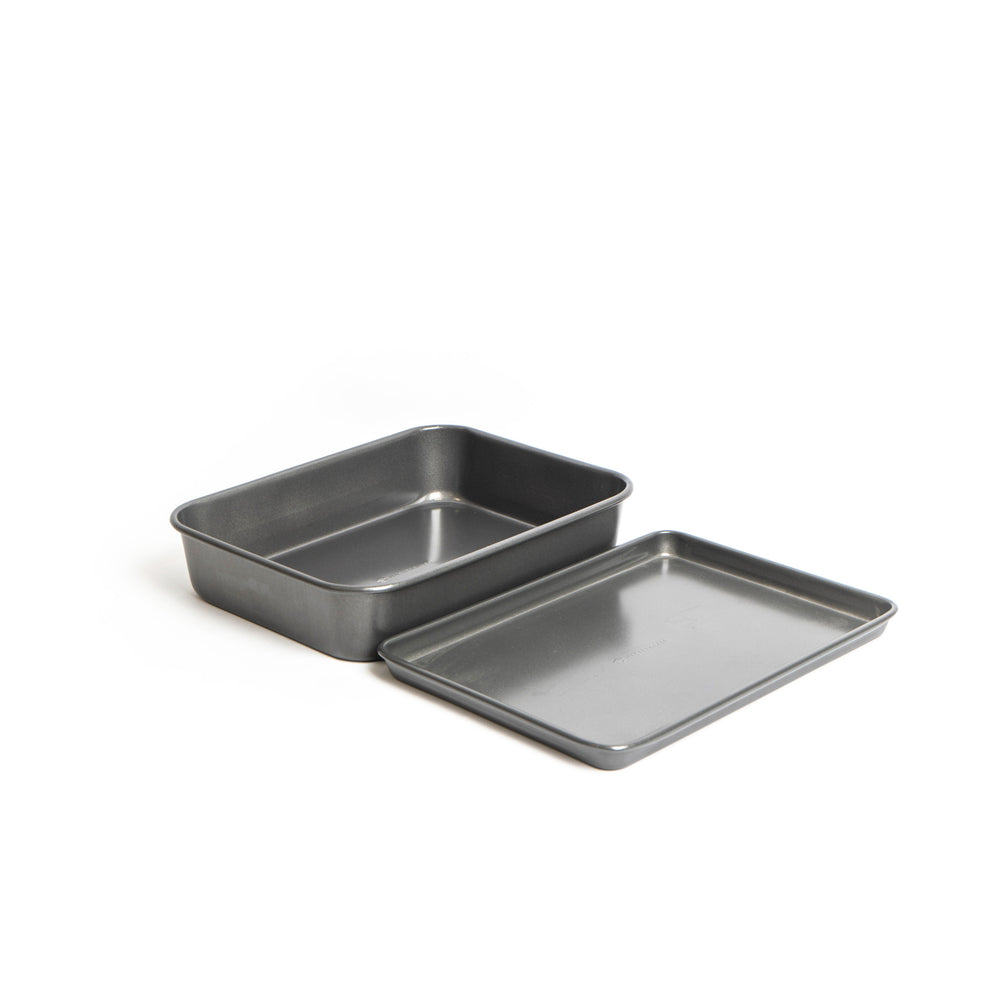 MasterClass Set of Non-Stick Roasting Pan 34x26x7cm, Baking Tray 35x25x2cm image 1