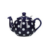 London Pottery Farmhouse 4 Cup Teapot Blue With White Spots image 1