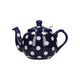 London Pottery Farmhouse 4 Cup Teapot Blue With White Spots