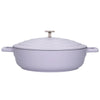 MasterClass Lavender Cast Aluminium Shallow Casserole Dish with Lid, 4 L image 1