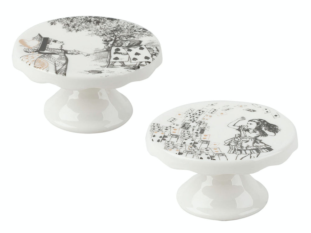 Victoria And Albert Alice In Wonderland Set of 2 Mini Cake Pedestals image 1