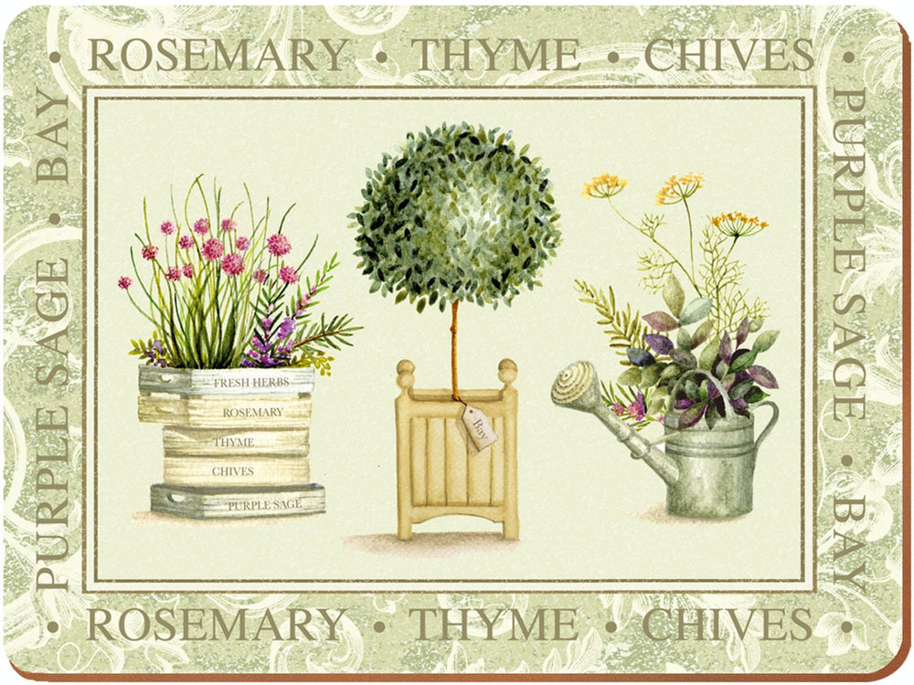 Creative Tops Topiary Pack Of 4 Large Premium Placemats image 1