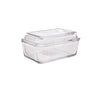 KitchenCraft Glass Embossed Vintage Style Covered Butter Dish image 2