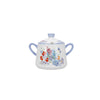 London Pottery Viscri Meadow Floral Sugar Bowl with Lid - Ceramic, Almond Ivory / Cornflower Blue image 1