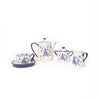 5pc Ceramic Tea Set with 4-Cup Teapot, Sugar Bowl, Teacup & Saucer and Milk Jug - Blue Rose image 1