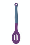 Colourworks Brights Purple Silicone-Headed Slotted Spoon image 1
