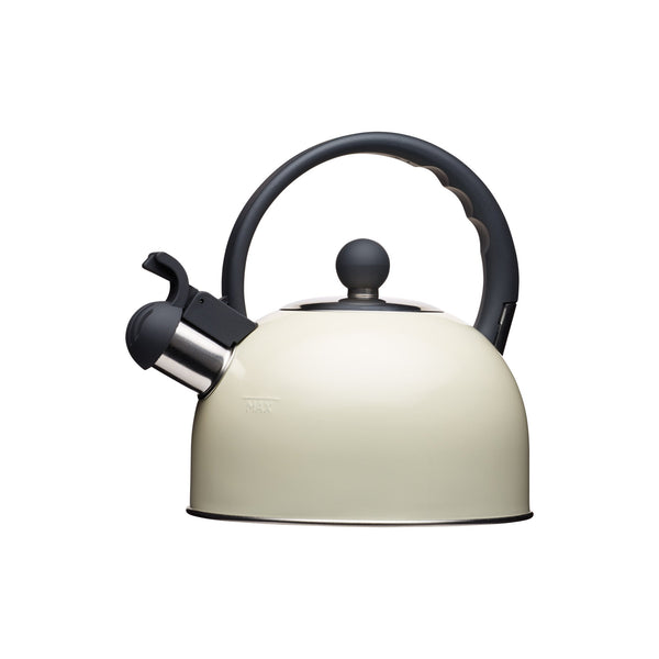 Living Nostalgia Antique Cream Traditional 1.4 Litre Whistling Kettle image 2