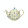London Pottery Globe 4 Cup Teapot Ivory With Blue Spots image 1