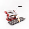 3pc Pasta Making Set with Red Stainless Steel Pasta Maker, Non-Stick Ravioli Mould and Rolling Pin image 1