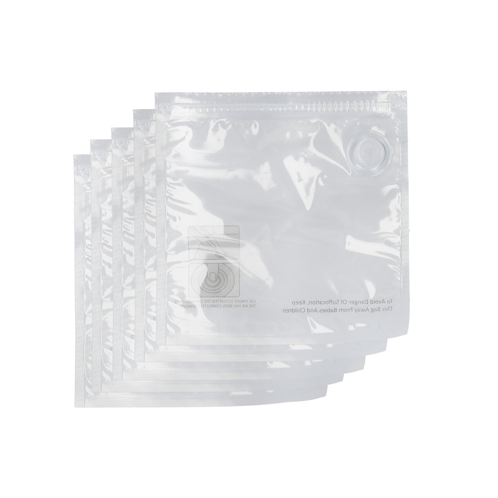 MasterClass Set of 5 Reusable Food Vacuum Sealer Bags for MCVACBAGSET, Polyethylene image 1
