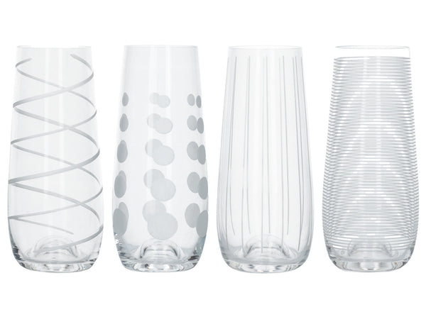 Mikasa Cheers Pack Of 4 Stemless Flute Glasses image 2