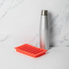 BUILT Perfect Seal 540ml Silver Hydration Bottle and Water Bottle Ice Cube Tray in Red Set image 1