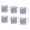Set of 6 KitchenCraft 80ml Porcelain Girl Power Espresso Cups image 1