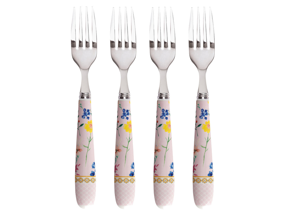 Maxwell & Williams Tea's & C's Contessa Set of 4 Cake Forks Rose image 1
