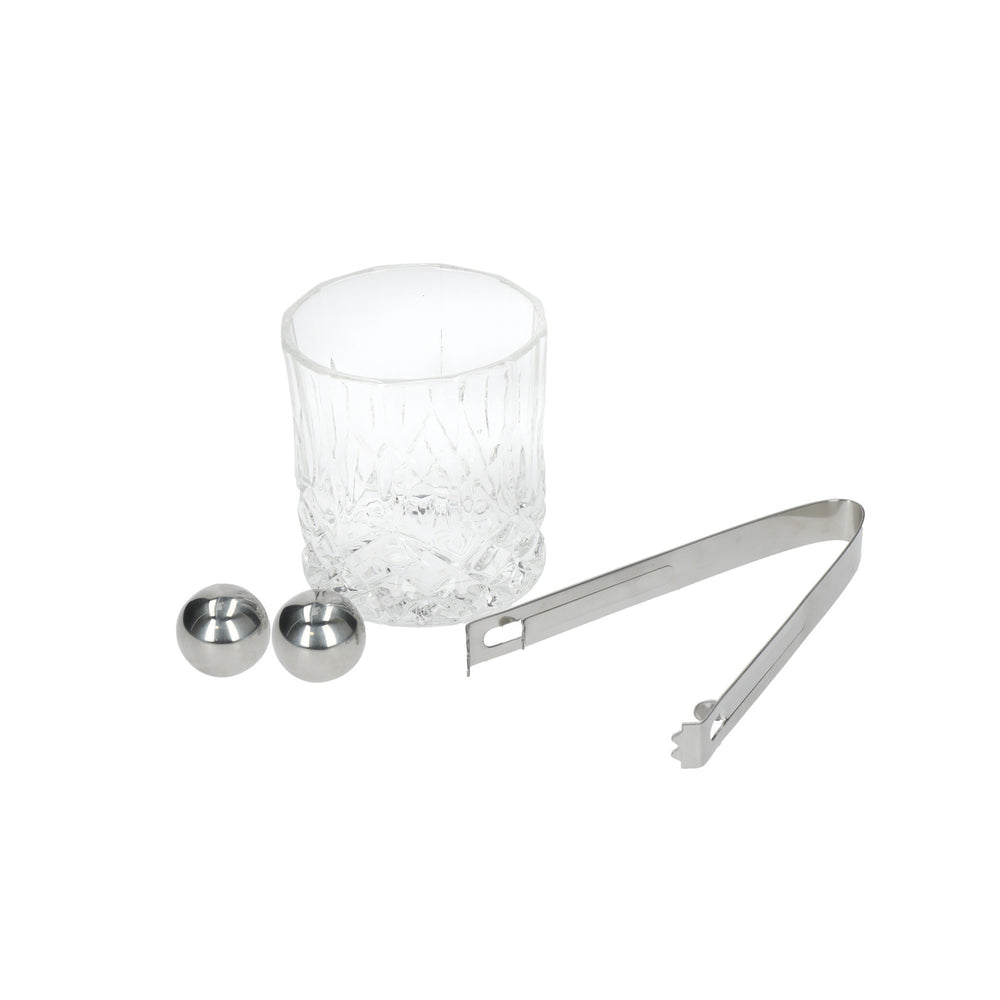 BarCraft Whiskey Glass and Stone Set in Gift Box image 1
