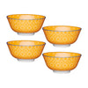 Set of 4 KitchenCraft Orange Spotty Ceramic Bowls