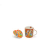 2pc Chicken Dance Ceramic Tea Set with 370ml Ceramic Mug and Coaster - Love Hearts image 1