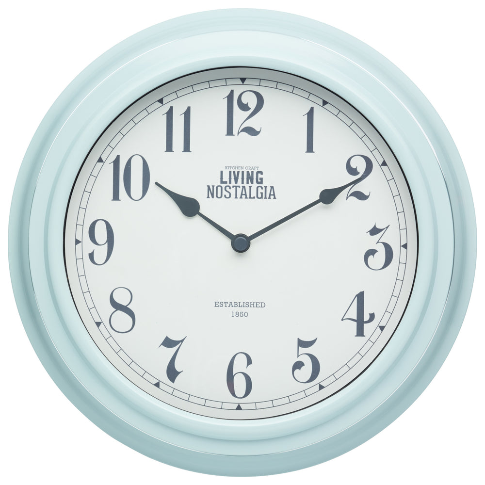 Living Nostalgia Vintage Blue Wall Clock image 1