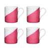 Set of 4 KitchenCraft Set of China Pink Panel Mini Mugs image 1