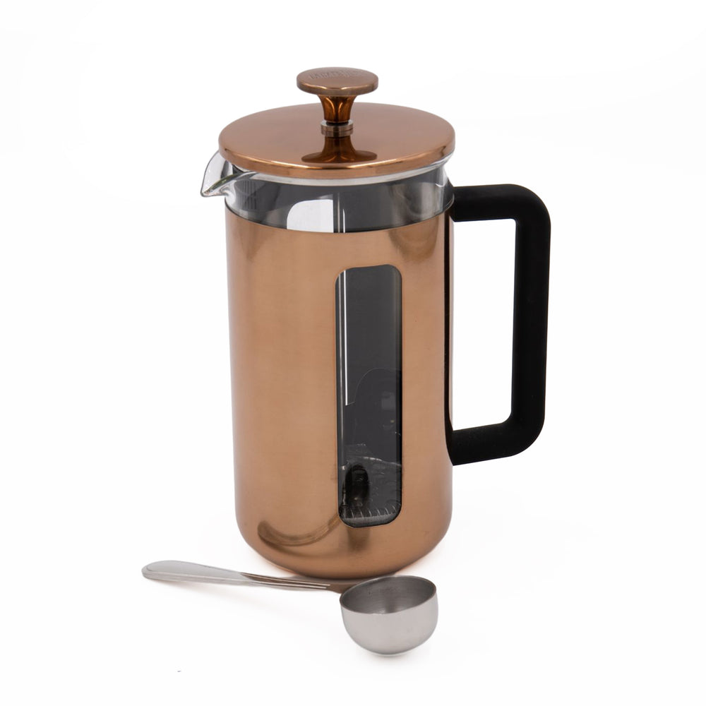 2pc Cafetière Set with Pisa 8-Cup Copper Cafetière and Stainless Steel Coffee Measuring Scoop image 1