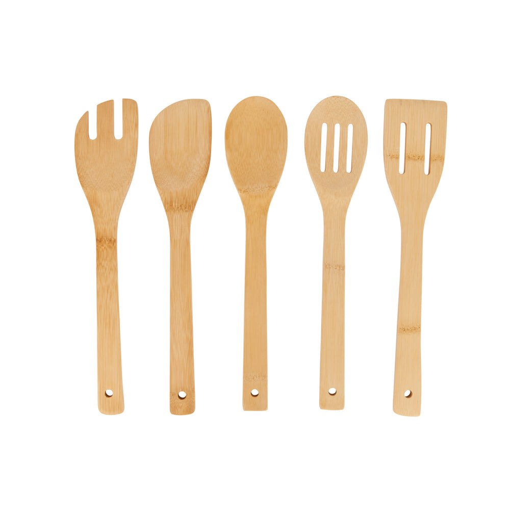 Natural Elements Eco-Friendly 5-Piece Bamboo Kitchen Utensil Set image 1