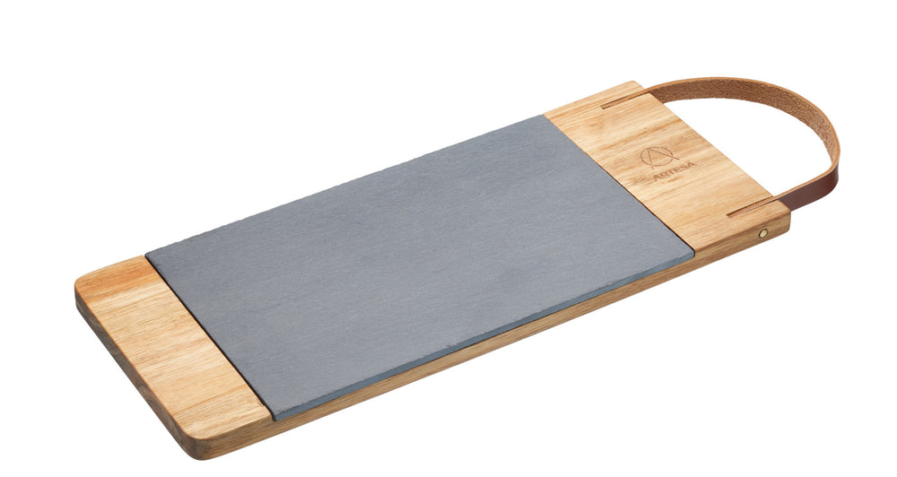 Artesá Acacia Wood and Slate Serving Board image 1