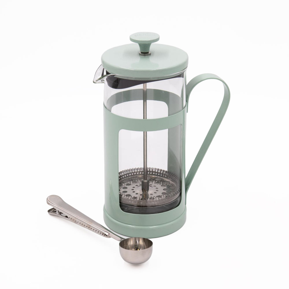 2pc Cafetière Set with Mint Green Monaco 8-Cup Cafetière and Stainless Steel Coffee Measuring Spoon image 1