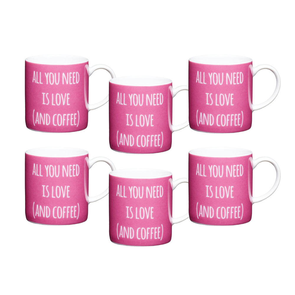 Set of 6 KitchenCraft 80ml Porcelain 