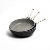 3pc Cookware Set with 2x Non-Stick Cast Aluminium Frying Pans, 26cm & 28cm and a 28cm Wok - Induction Safe image 1