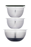 MasterClass Smart Space Stainless Steel 3-Piece Bowl Set with Colander image 1