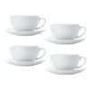 Set of 4 Maxwell & Williams White Basics 300ml Cappuccino Cups And Sau ...