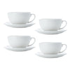Set of 4 Maxwell & Williams White Basics 300ml Cappuccino Cups And Saucers image 1
