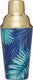 BarCraft Brass Finish Stainless Steel Tropical Leaves Cocktail Shaker