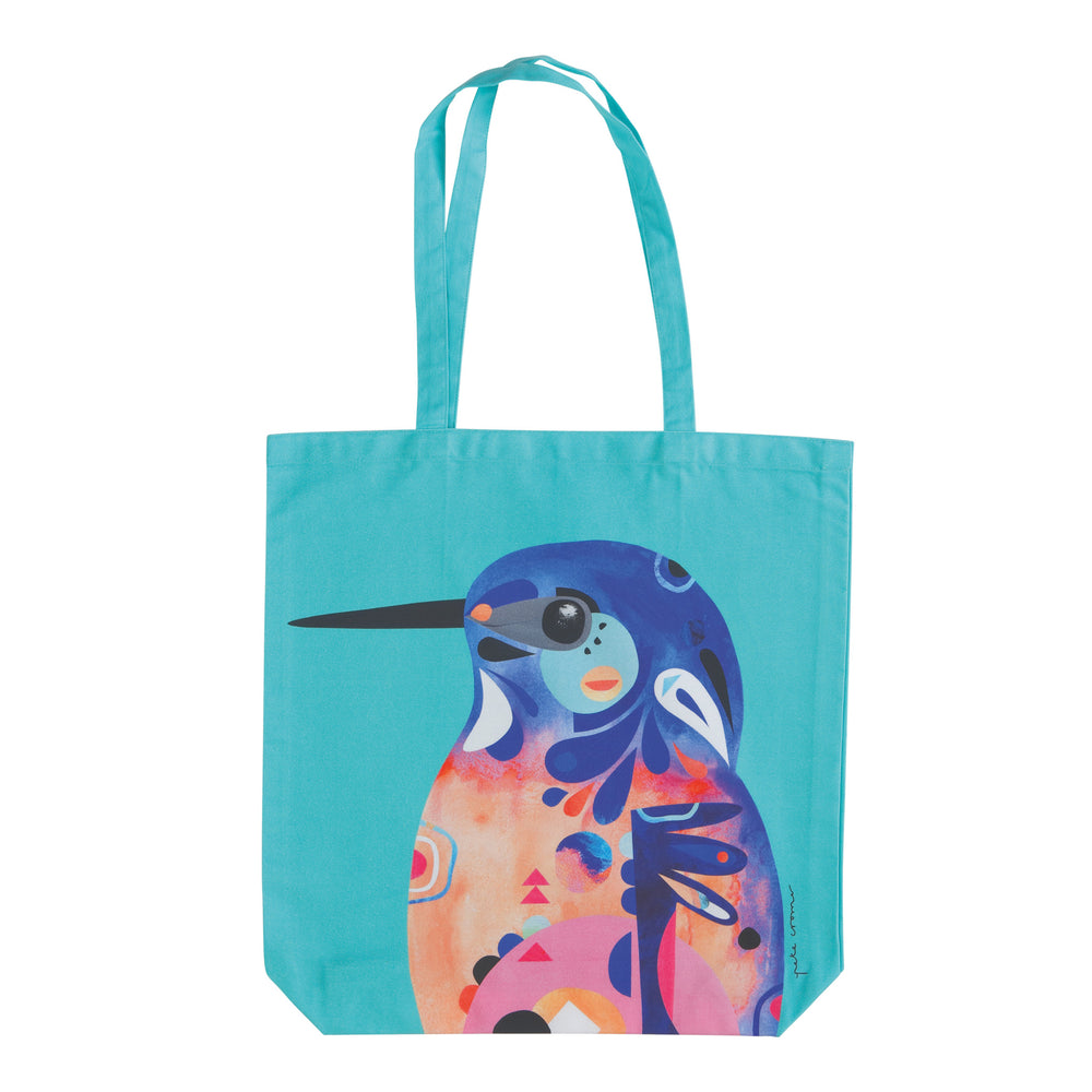 Maxwell & Williams Pete Cromer Azure KingFisher Tote Bag image 1