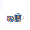 2pc Mr Gee Porcelain Tea Set with 370ml Mug and Coaster - Love Hearts image 1