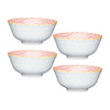 Set of 4 KitchenCraft Geometric Blue Ceramic Bowls