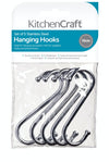 KitchenCraft Pack of Five 10cm Chrome Plated 'S' Hooks image 1