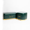 2pc Gift-Tagged Hunter Green Kitchen Storage Set with Textured Cake Tin and Bread Bin - Lovello image 1