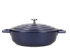 MasterClass Shallow 4 Litre Casserole Dish with Lid - Metallic Blue image 1