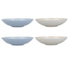 KitchenCraft Pasta Bowls Set of 4 in Gift Box, Lead-Free Glazed Stoneware, Blue / Cream, 22cm image 2