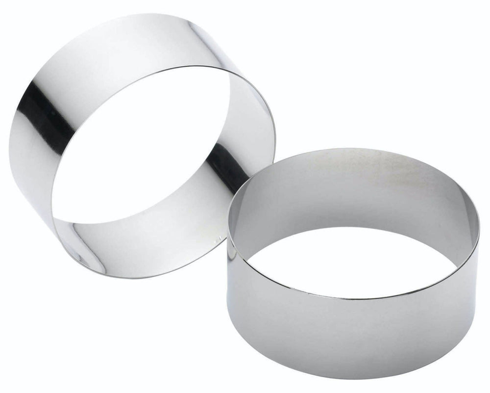 KitchenCraft Set of Two Stainless Steel Large Cooking Rings image 1