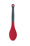 Colourworks Brights Red Silicone-Headed Kitchen Spoon with Long Handle image 1