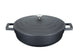 MasterClass Cast Aluminium Shallow Casserole Dish, 4L, Black