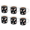 Set of 6 KitchenCraft 80ml Porcelain Lucky Cat Espresso Cups image 1