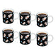 Set of 6 KitchenCraft 80ml Porcelain Lucky Cat Espresso Cups