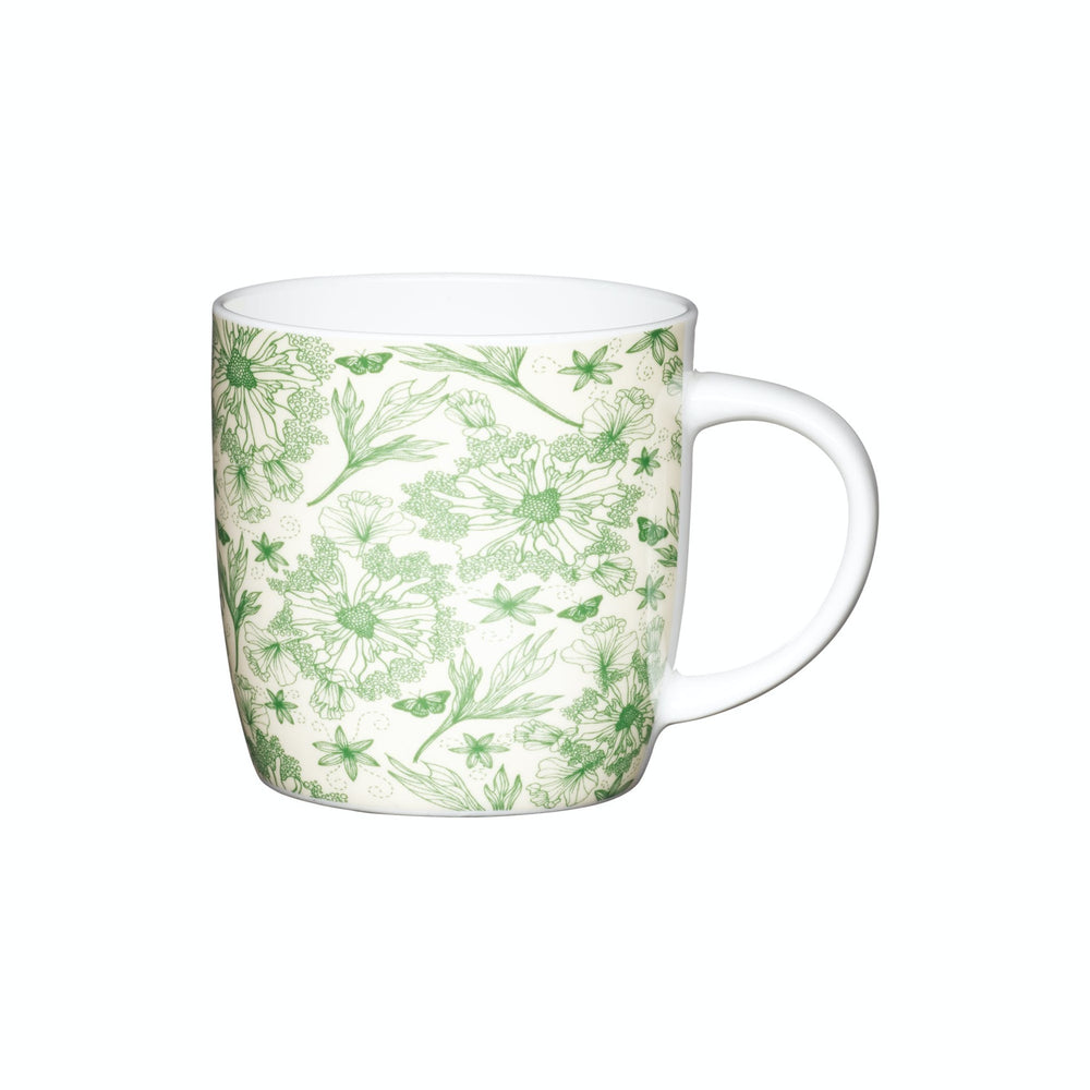 KitchenCraft Set of Four China Botanical Leaf Mugs image 1