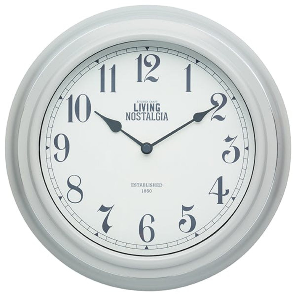 Living Nostalgia French Grey Wall Clock image 1