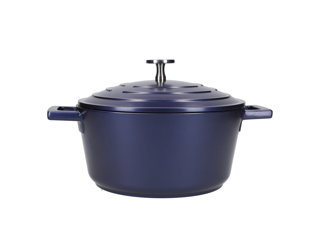 MasterClass Lightweight 2.5 Litre Casserole Dish with Lid - Metallic Blue image 1